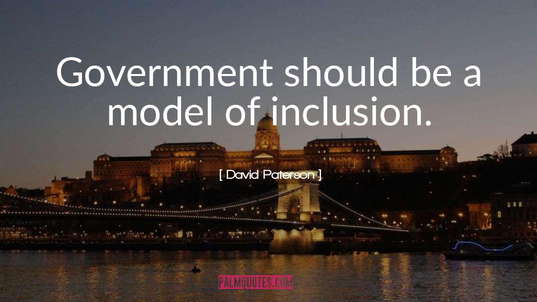 Inclusion quotes by David Paterson