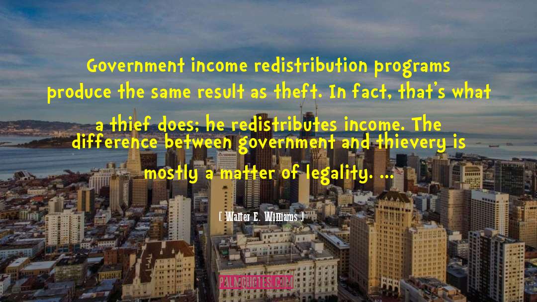 Income Redistribution quotes by Walter E. Williams