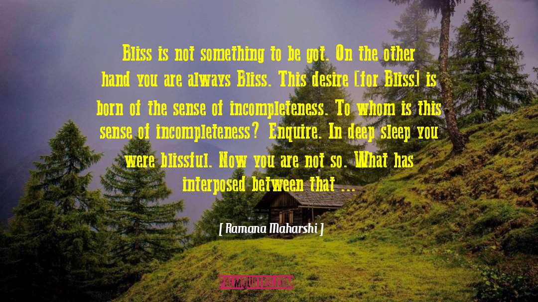 Incompleteness quotes by Ramana Maharshi