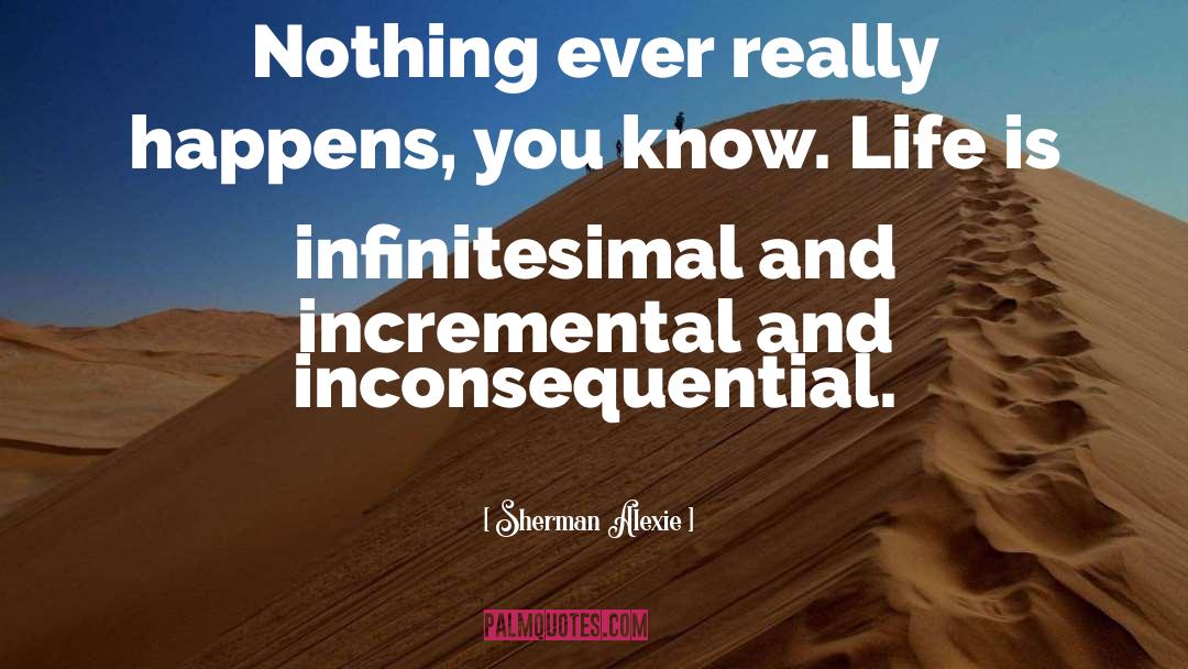 Inconsequential quotes by Sherman Alexie