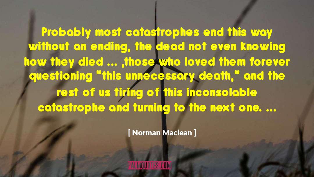 Inconsolable quotes by Norman Maclean