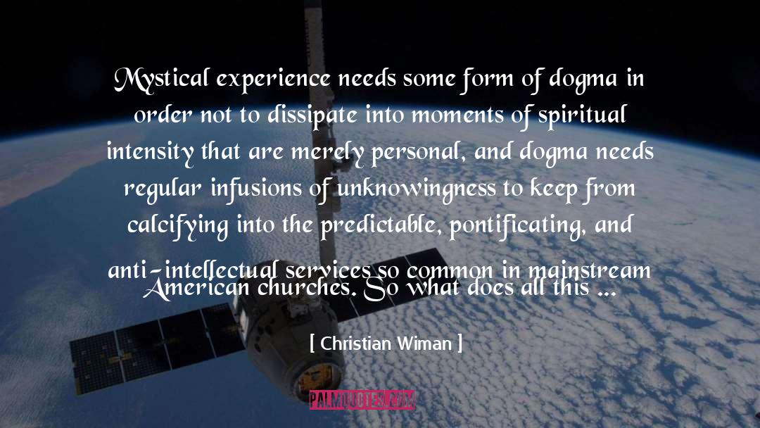 Incorporating quotes by Christian Wiman