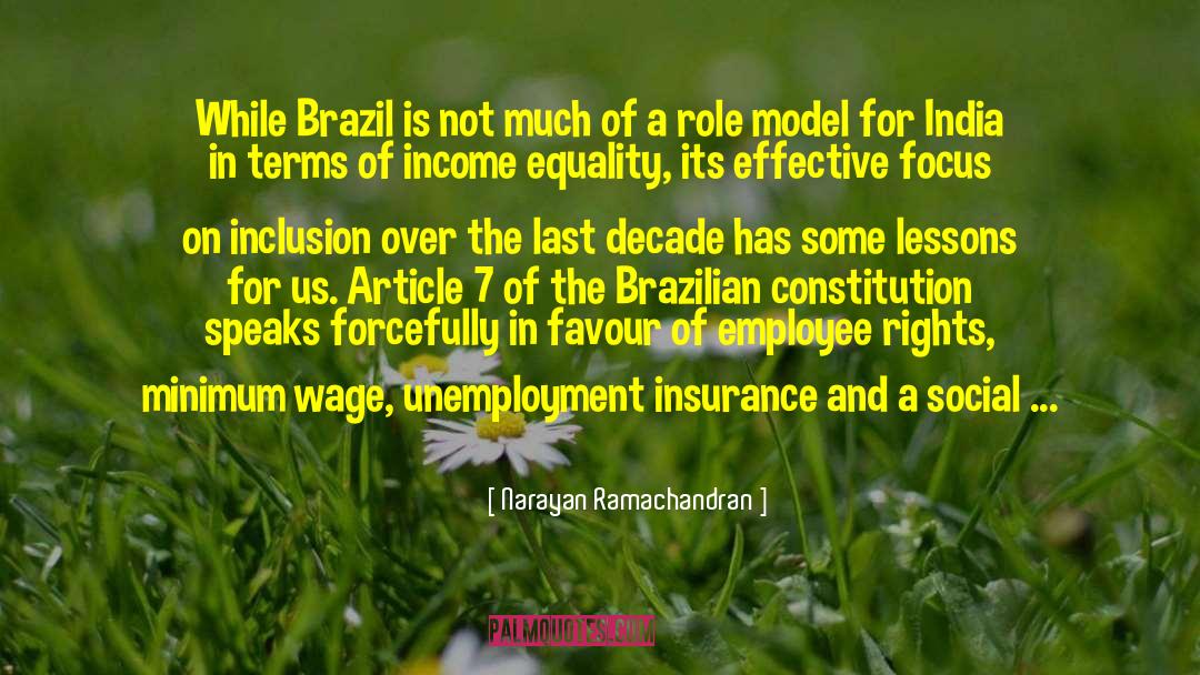 Increasing Minimum Wage quotes by Narayan Ramachandran