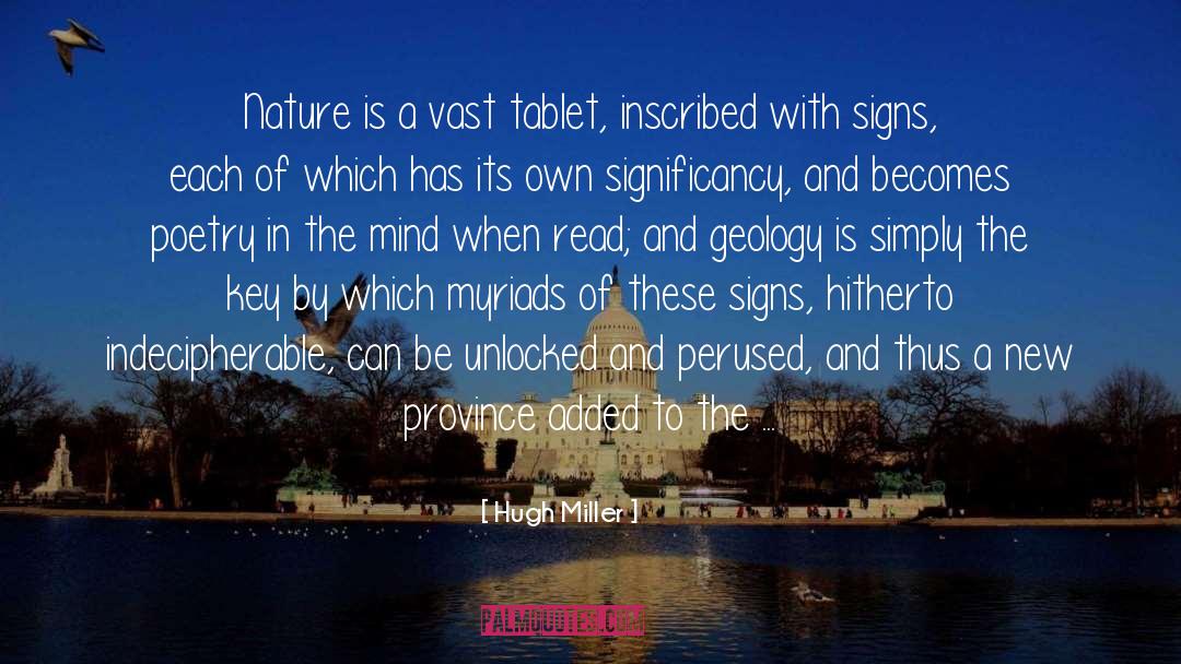 Indecipherable quotes by Hugh Miller