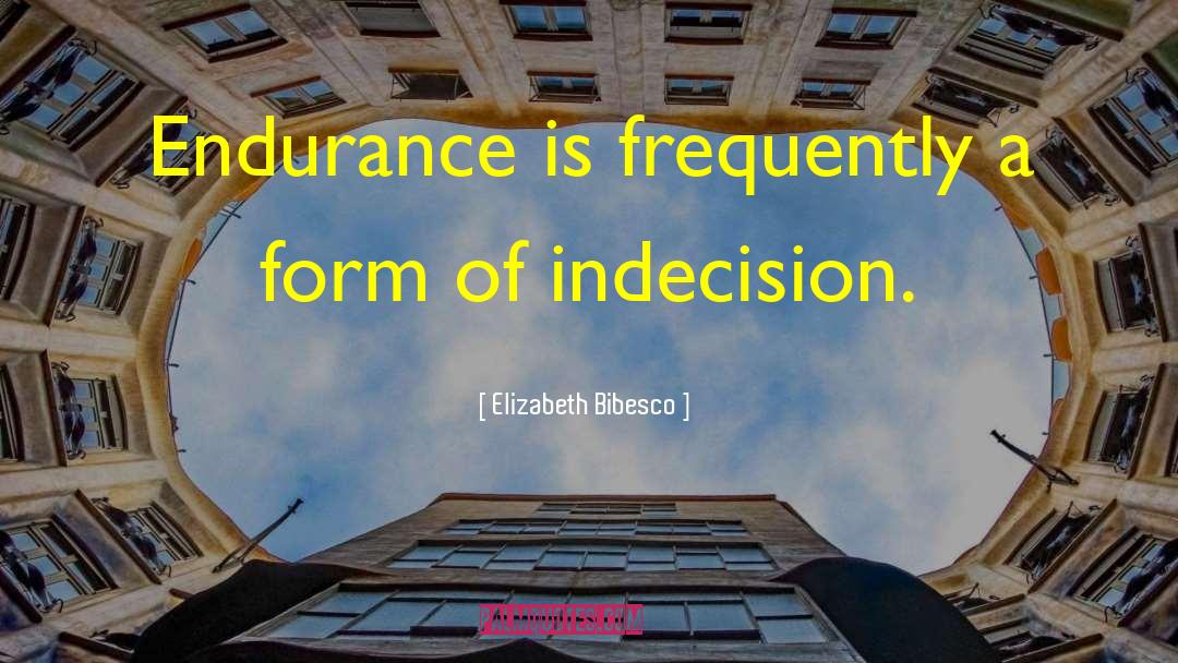 Indecision Amalgamation Raj quotes by Elizabeth Bibesco