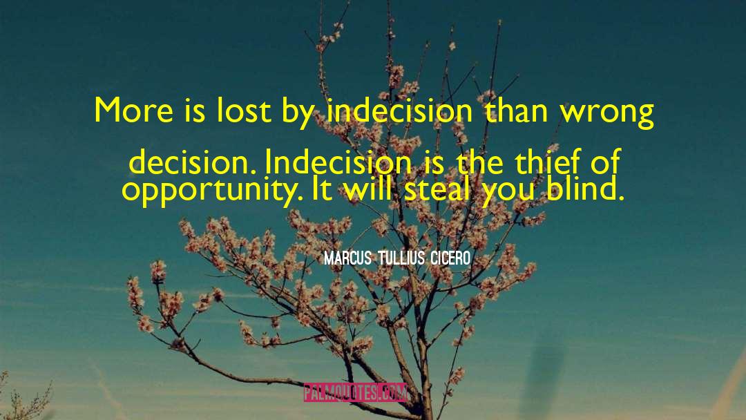 Indecision Amalgamation Raj quotes by Marcus Tullius Cicero
