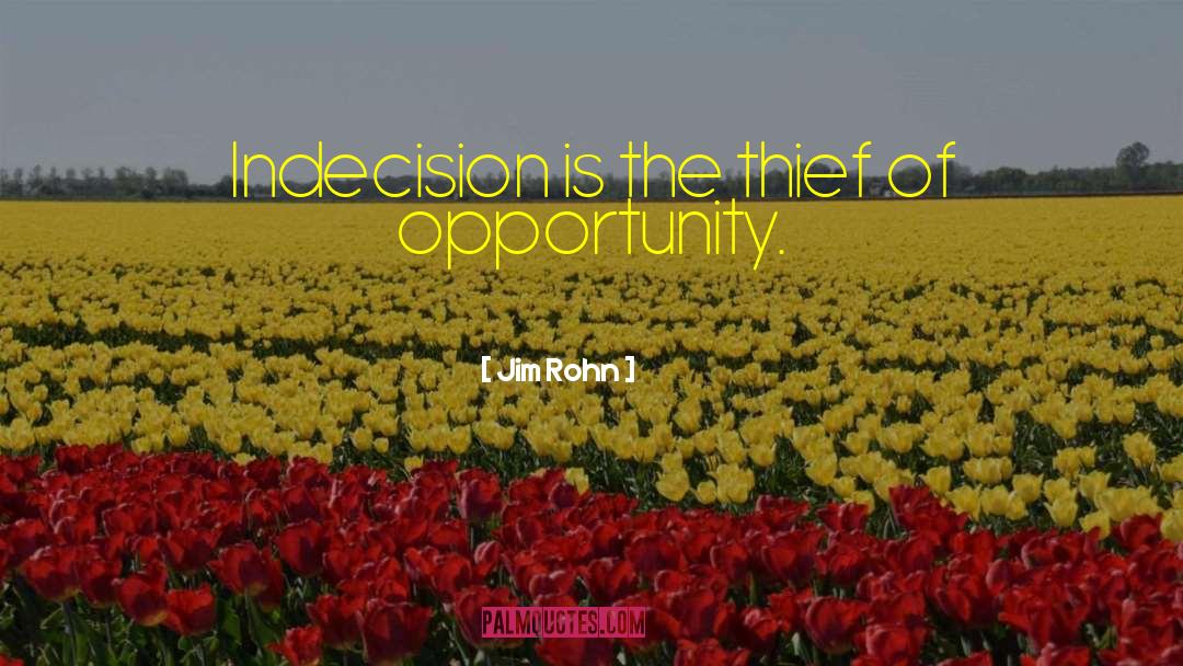 Indecision quotes by Jim Rohn