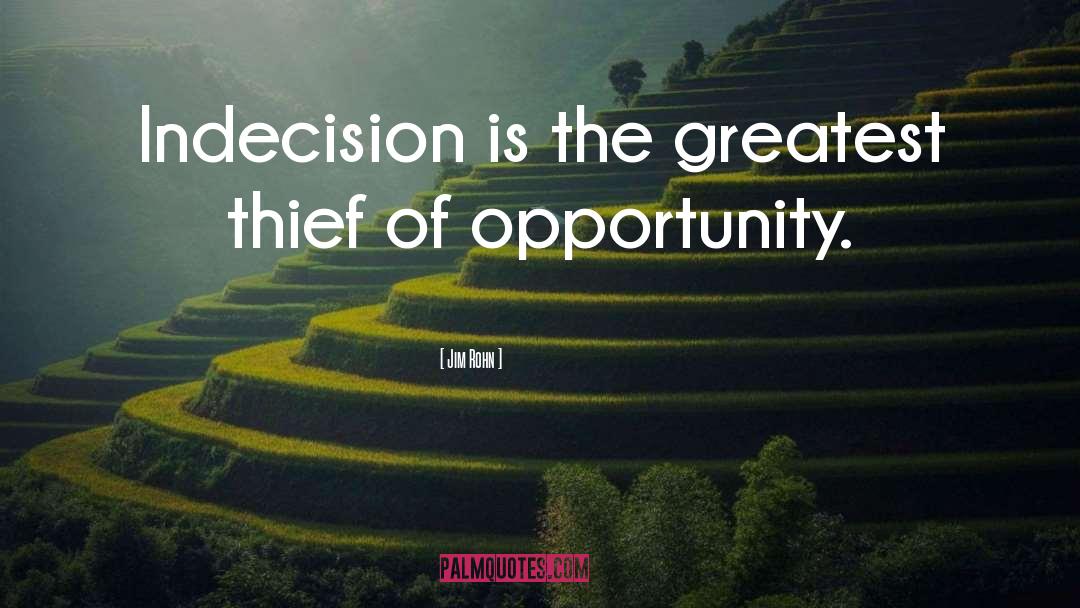 Indecision quotes by Jim Rohn