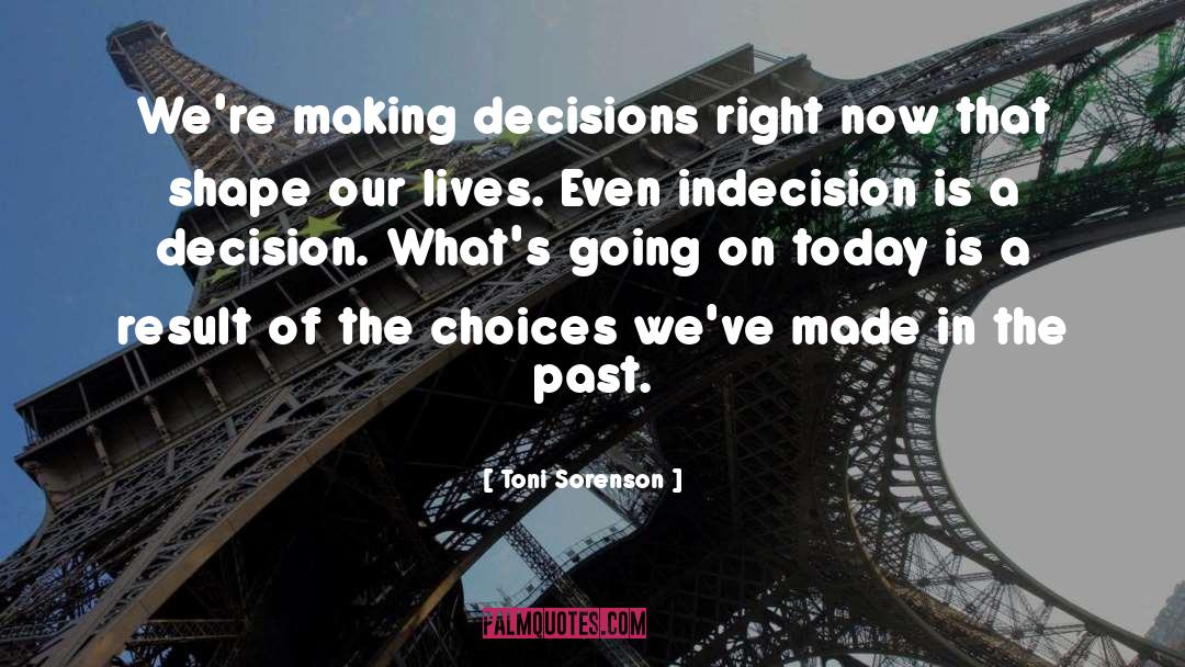 Indecision quotes by Toni Sorenson