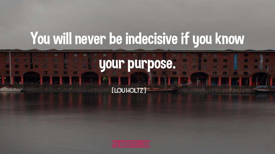 Indecisive quotes by Lou Holtz