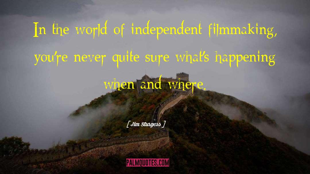 Independent Filmmaking quotes by Jim Sturgess