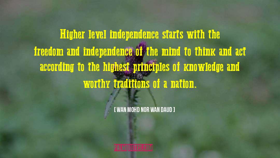 Independent Thought quotes by Wan Mohd Nor Wan Daud