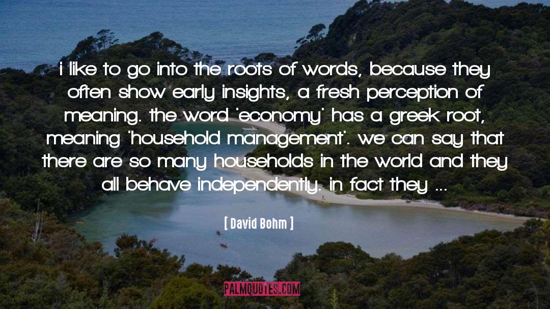 Independently quotes by David Bohm