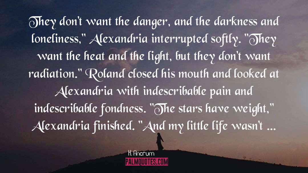 Indescribable quotes by K. Ancrum