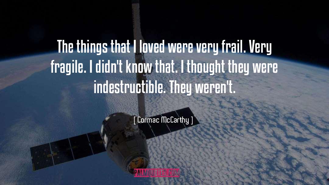 Indestructible quotes by Cormac McCarthy