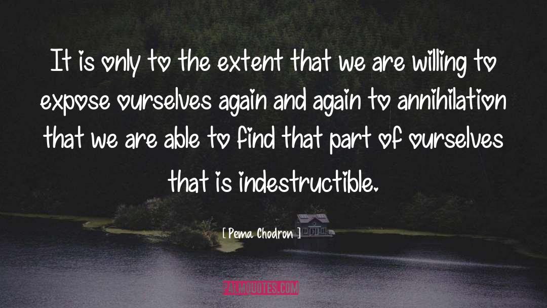 Indestructible quotes by Pema Chodron