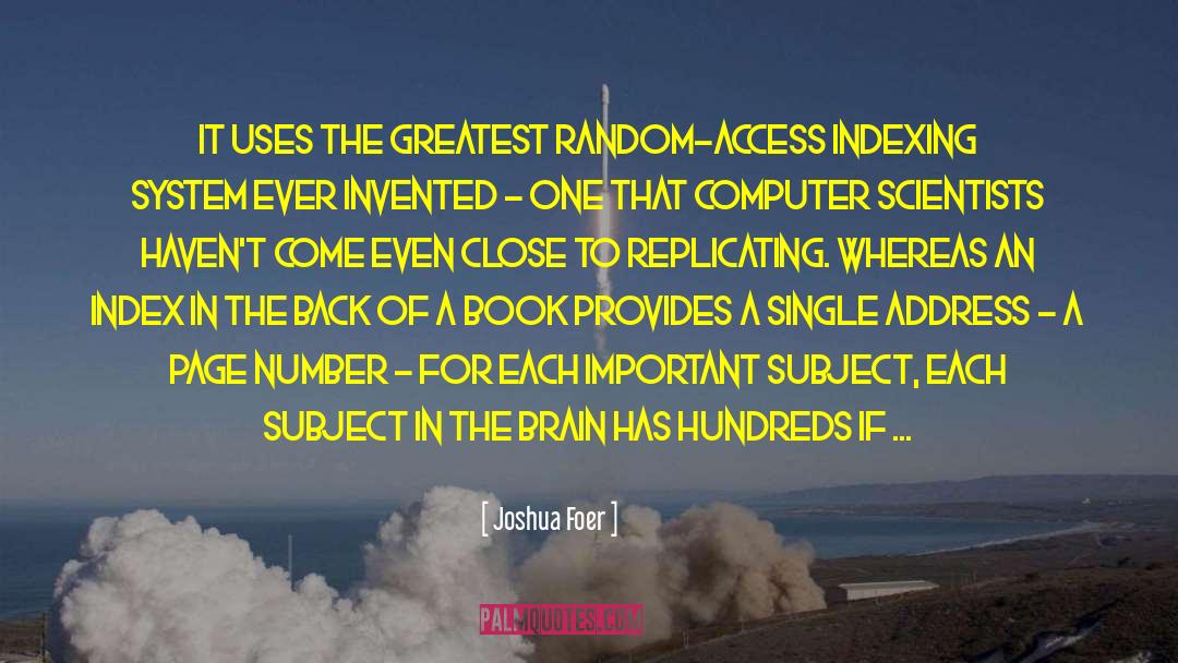 Indexing Indexers quotes by Joshua Foer