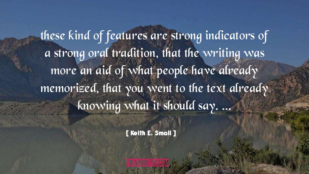 Indicators quotes by Keith E. Small