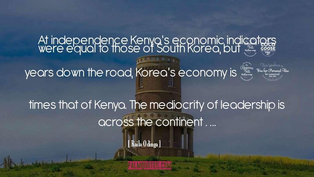 Indicators quotes by Raila Odinga
