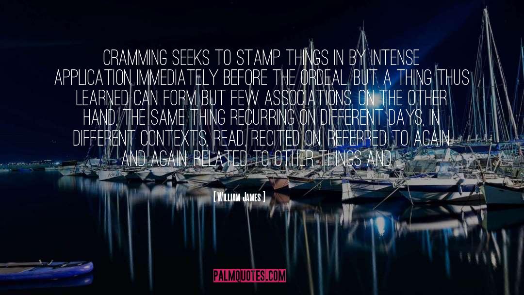 Indicia Stamp quotes by William James
