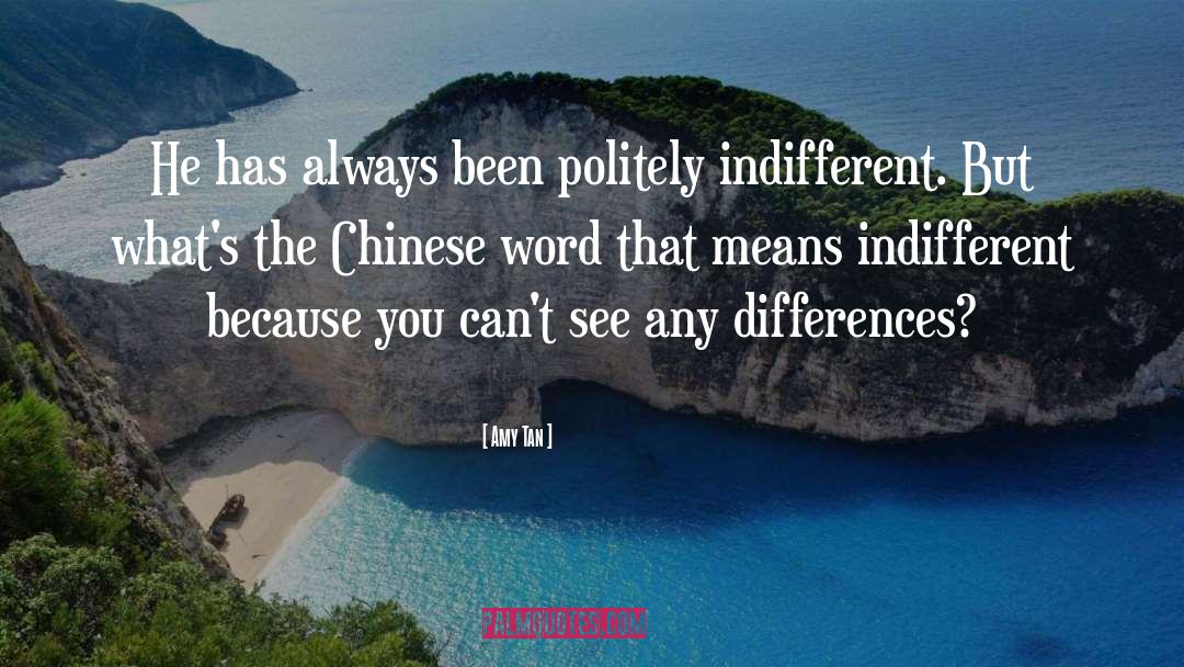 Indifference quotes by Amy Tan