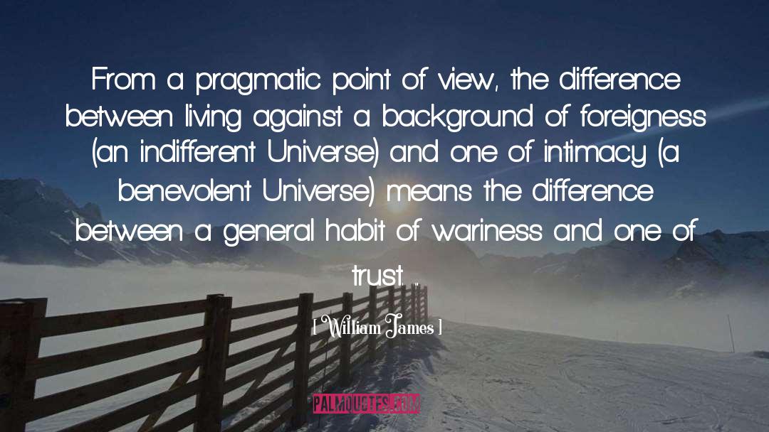 Indifferent Universe quotes by William James