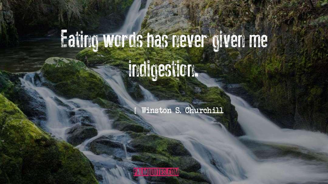 Indigestion quotes by Winston S. Churchill