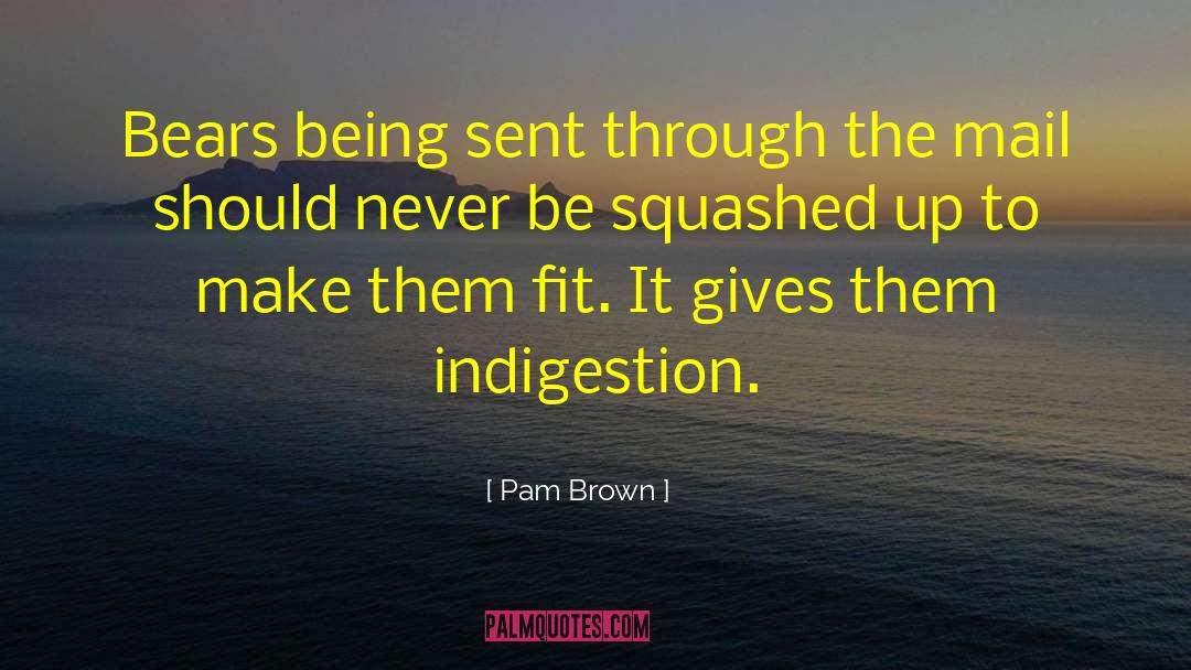 Indigestion quotes by Pam Brown