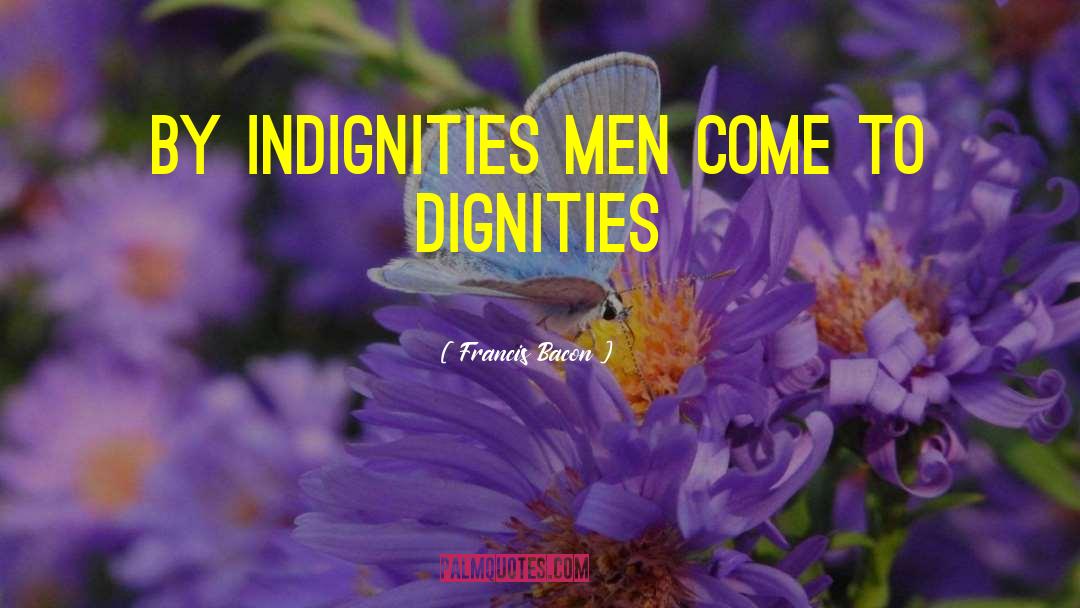 Indignities quotes by Francis Bacon