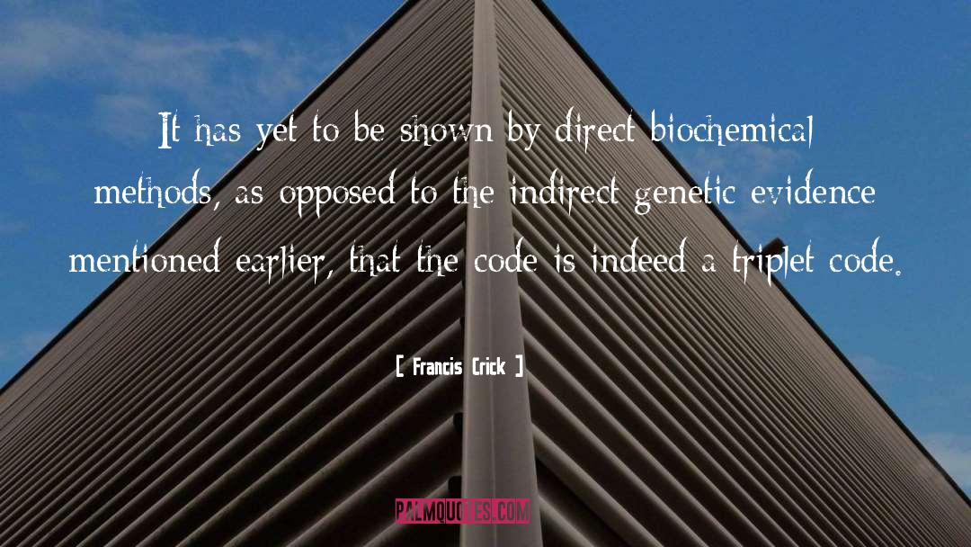 Indirect quotes by Francis Crick