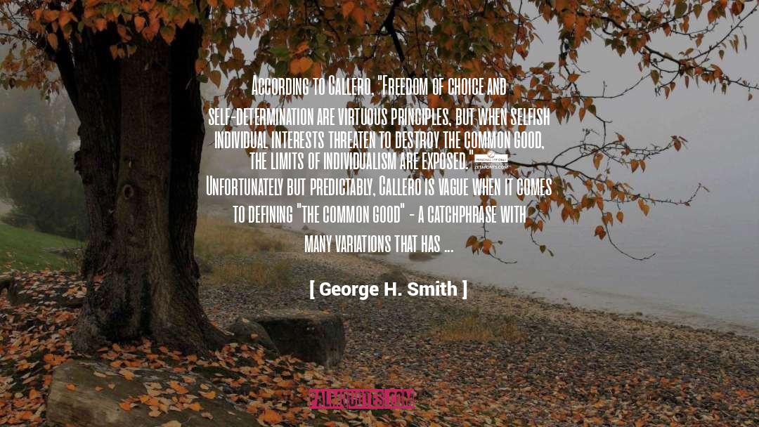 Individual Achievement quotes by George H. Smith