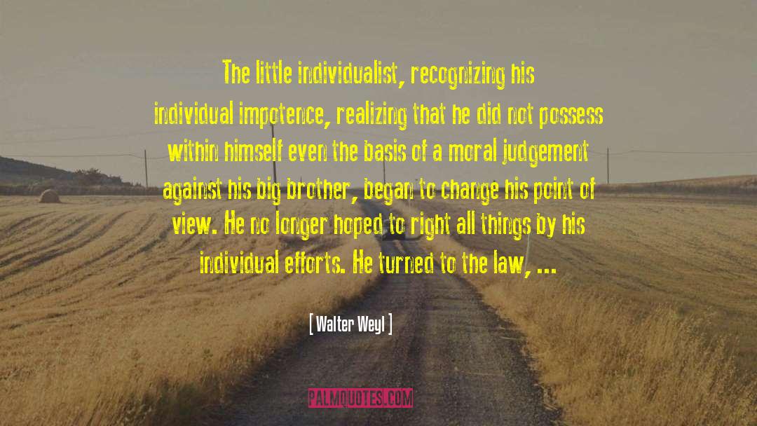 Individual Effort quotes by Walter Weyl