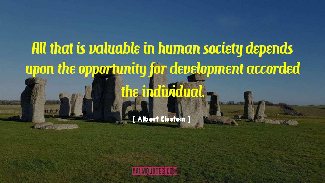 Individual Society quotes by Albert Einstein