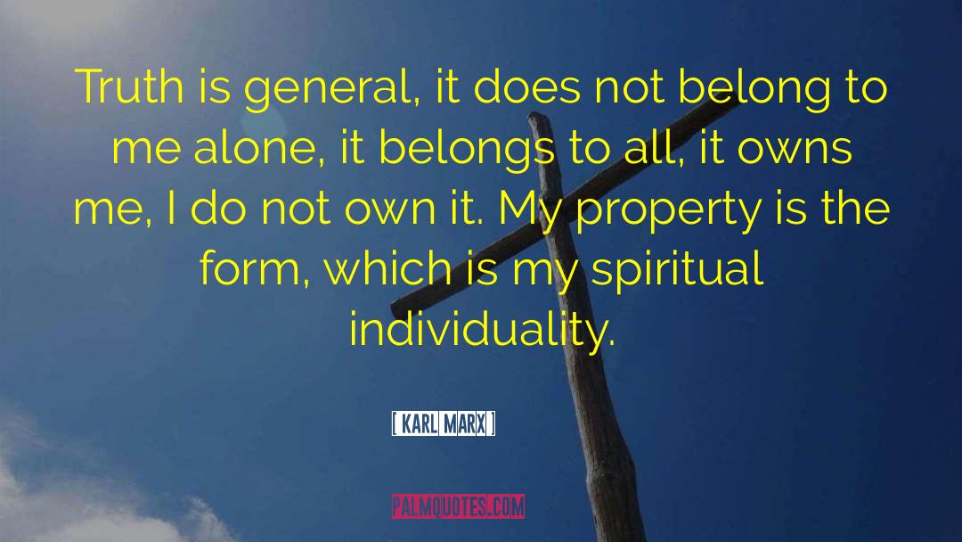 Individuality quotes by Karl Marx