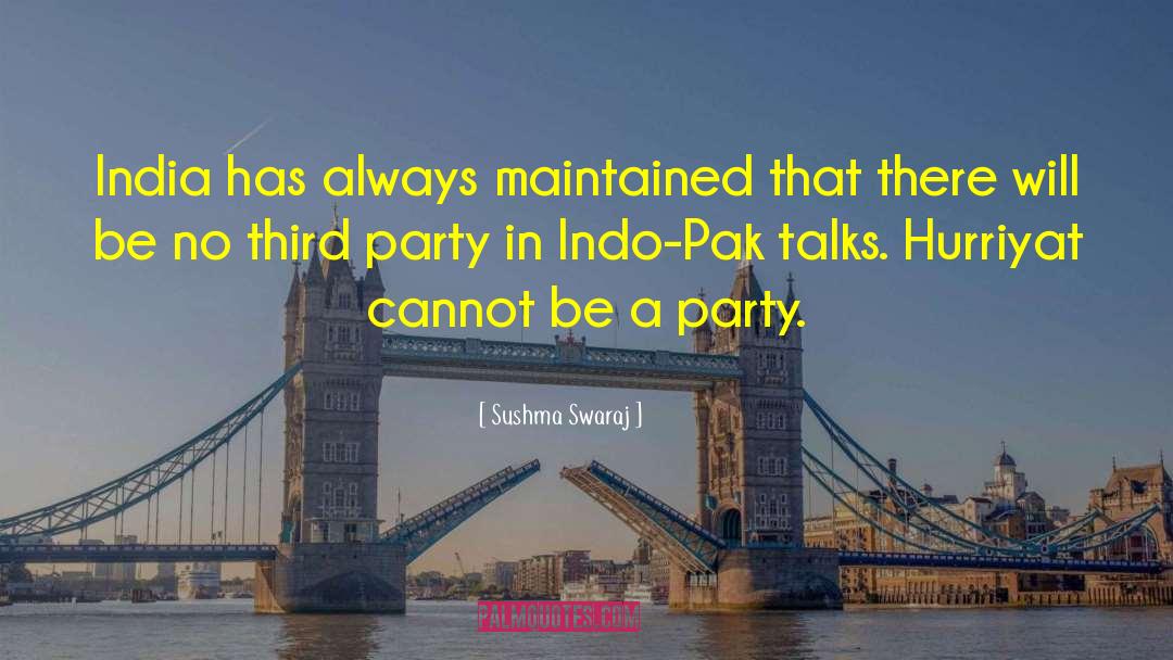 Indo Pak quotes by Sushma Swaraj