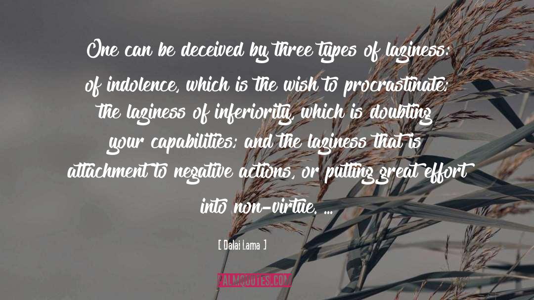 Indolence quotes by Dalai Lama