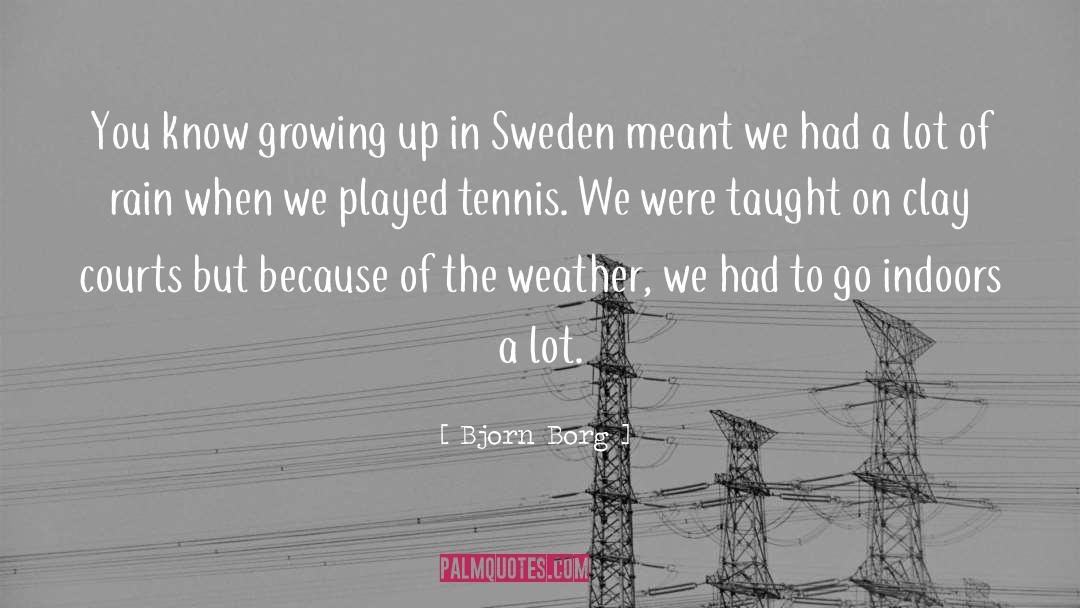 Indoors quotes by Bjorn Borg