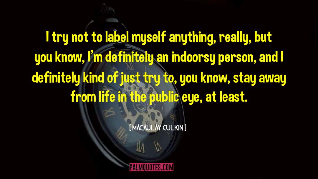Indoorsy quotes by Macaulay Culkin