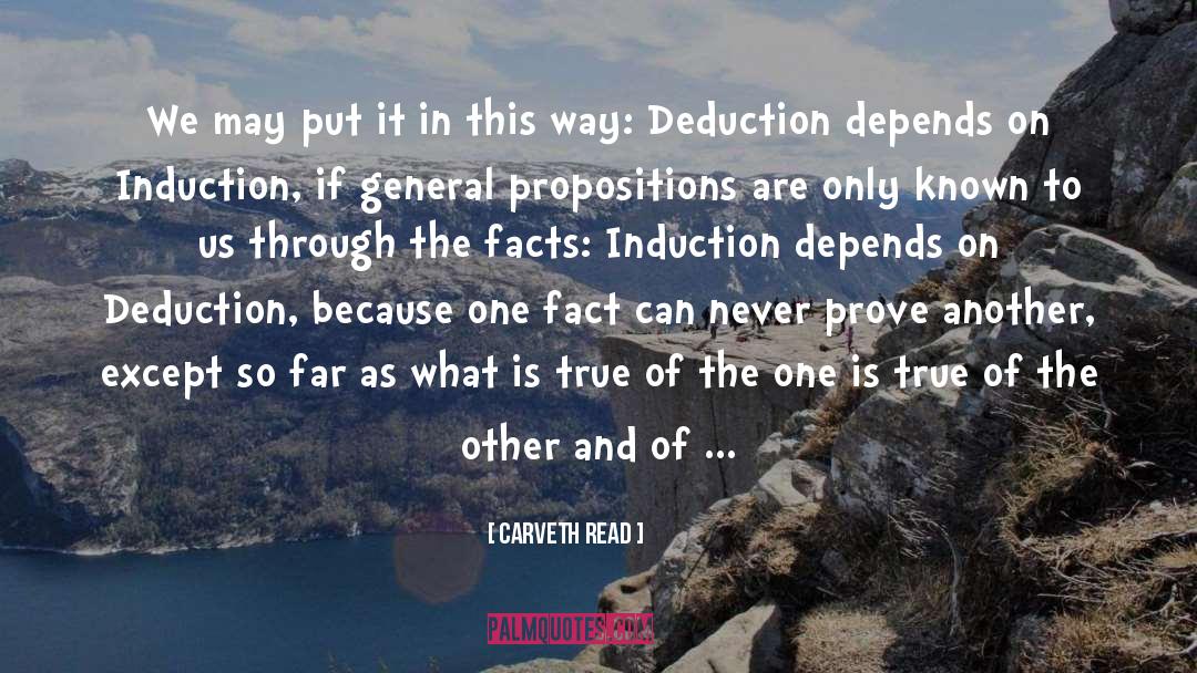 Induction quotes by Carveth Read