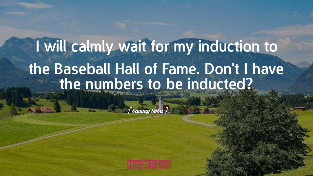 Induction quotes by Sammy Sosa