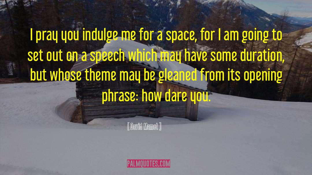 Indulge Yourself quotes by David Mamet