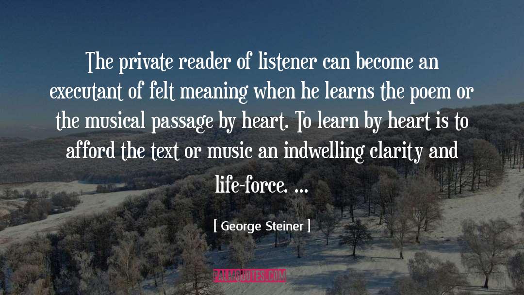 Indwelling quotes by George Steiner