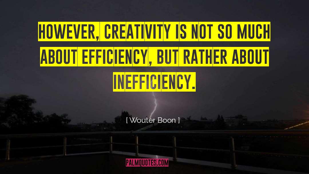 Inefficiency quotes by Wouter Boon