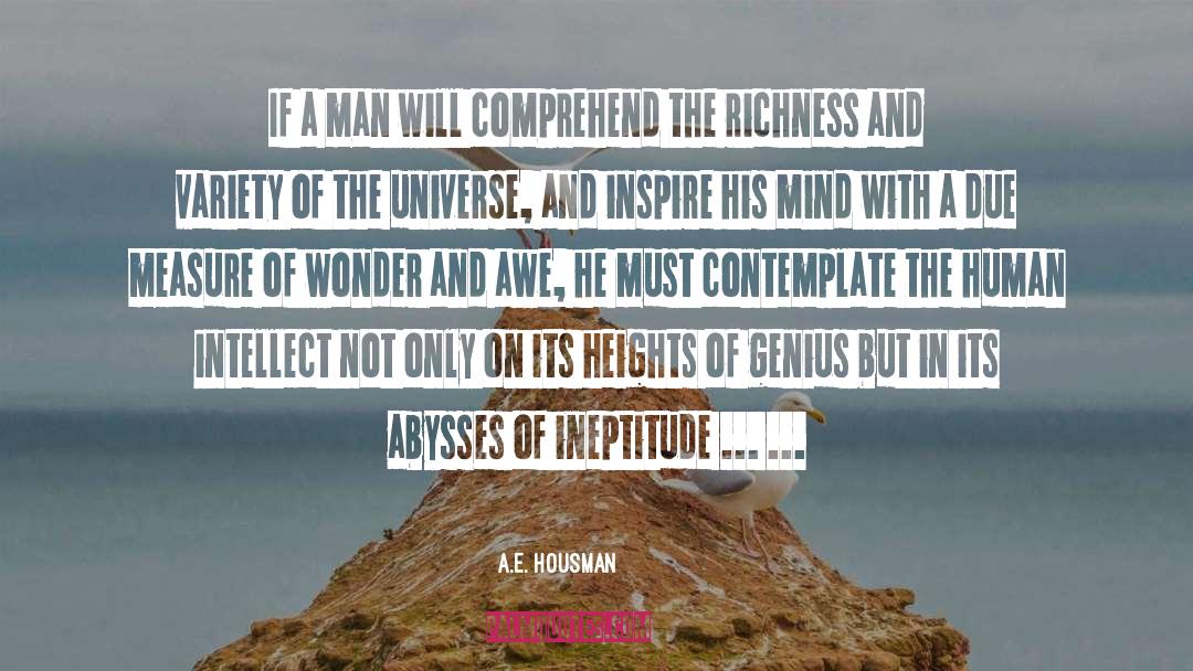 Ineptitude In A Sentence quotes by A.E. Housman