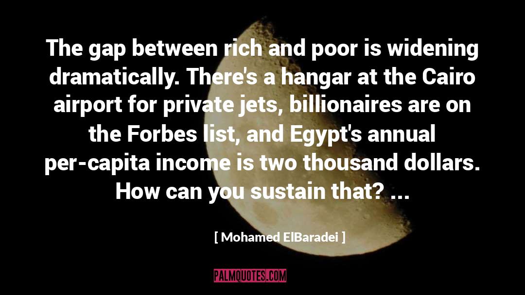 Inequitable Income quotes by Mohamed ElBaradei