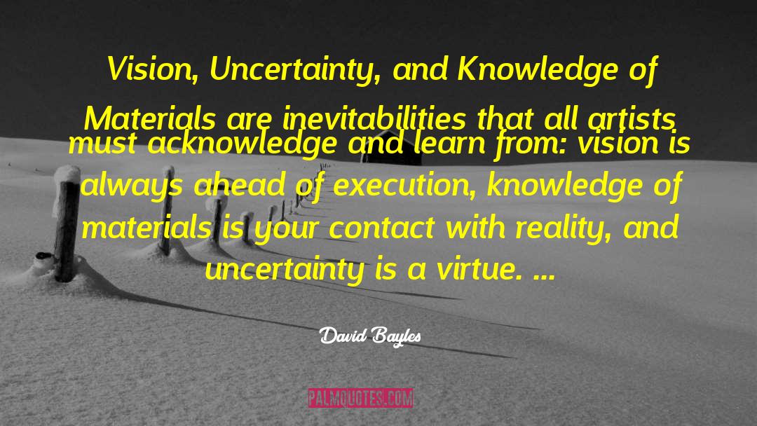 Inevitabilities quotes by David Bayles
