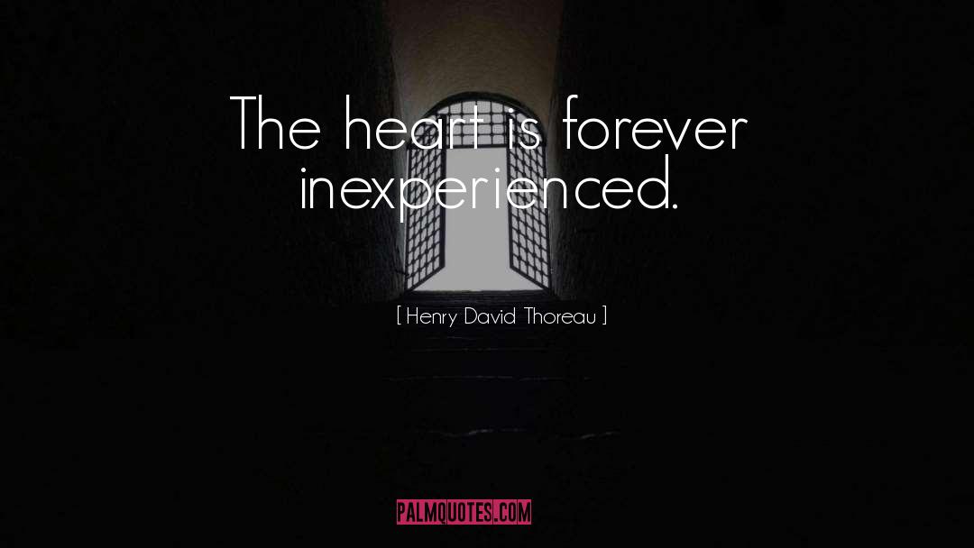 Inexperienced quotes by Henry David Thoreau