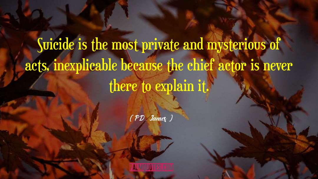 Inexplicable quotes by P.D. James