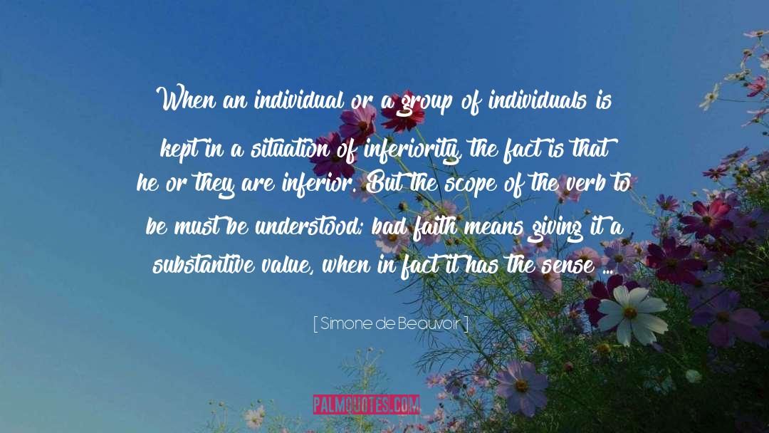Inferiors quotes by Simone De Beauvoir