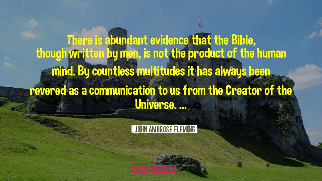Infinite Universe quotes by John Ambrose Fleming